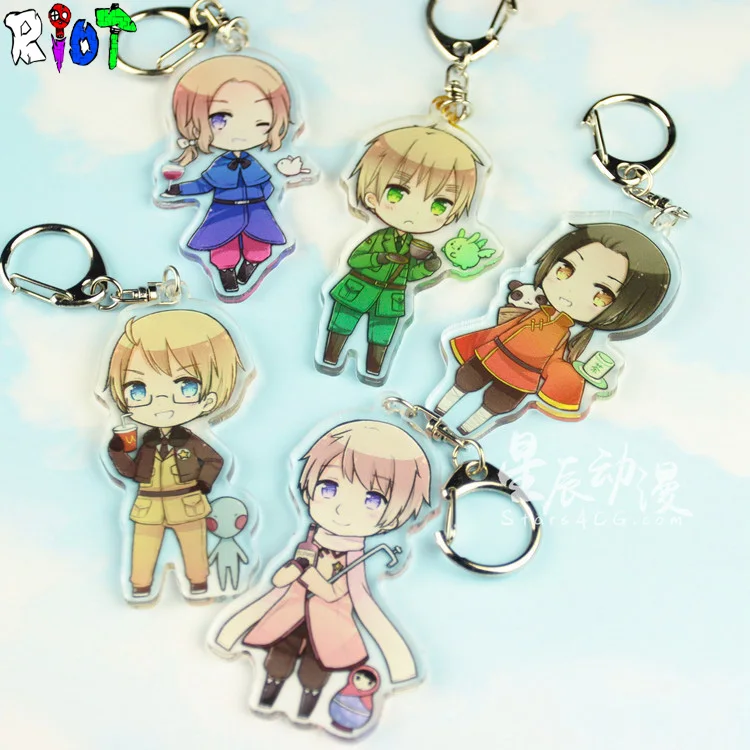 5 шт./лот Hetalia Axis Powers Q версия брелок Kawaii милый акриловый Lucia прозрачный