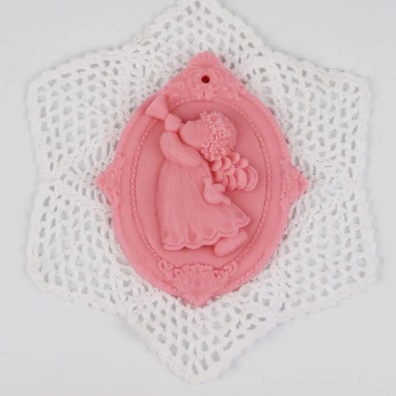 Музыкальный инструмент мальчик angelsilicone пресс-форма фондана силиконовые гелевые формы для шоколада конфеты глина кулон Ангел соль силиконовая форма