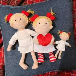 Милый маленький Коко девочка Плюшевые игрушки 15 см кулон Холдинг сердце девочка мягкая кукла kaychain девочка детские игрушки