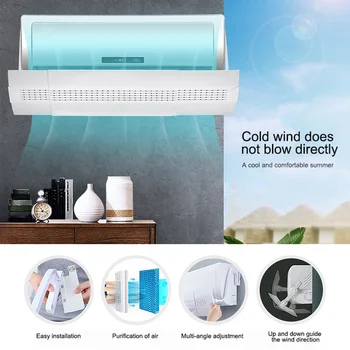 

Adjustable Air Conditioner Wind Deflector Without Perforation Easy Installation Anti-wind Telescopic 74-103cm #5