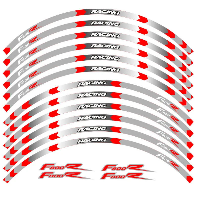 Высокое качество мотоцикл наклейка для колес 7 Стильная обувь шин наклейки на обод колеса светоотражающий водонепроницаемый Стикеры для BMW F800R