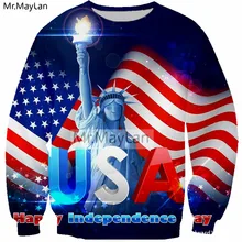 American Flag USA Statue of Liberty 3D Print Sweatshirts Men/women Cool Pullovers Hoodies Boys Long Sleeves Streetwear Clothes