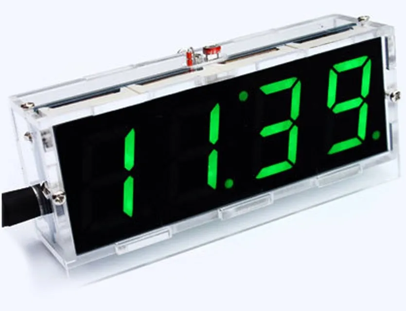 

4-digit LED Electronic Desk Clock DIY Kit Light Control Date Time Display