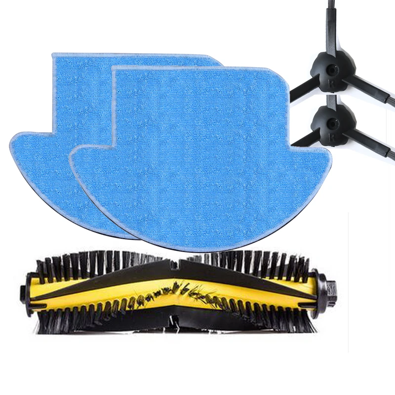 5pcsset ilife v7s pro robot Vacuum Cleaner Parts kit ( Main Brush1+mop Cloths2+Side Brush2) (18)