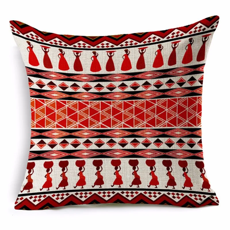 Геометрический, ацтекский наволочки для подушек, разноцветный этнический стиль, африканские женские наволочки для подушек, домашний декор, диван, сиденье из льна и хлопка, Almofada