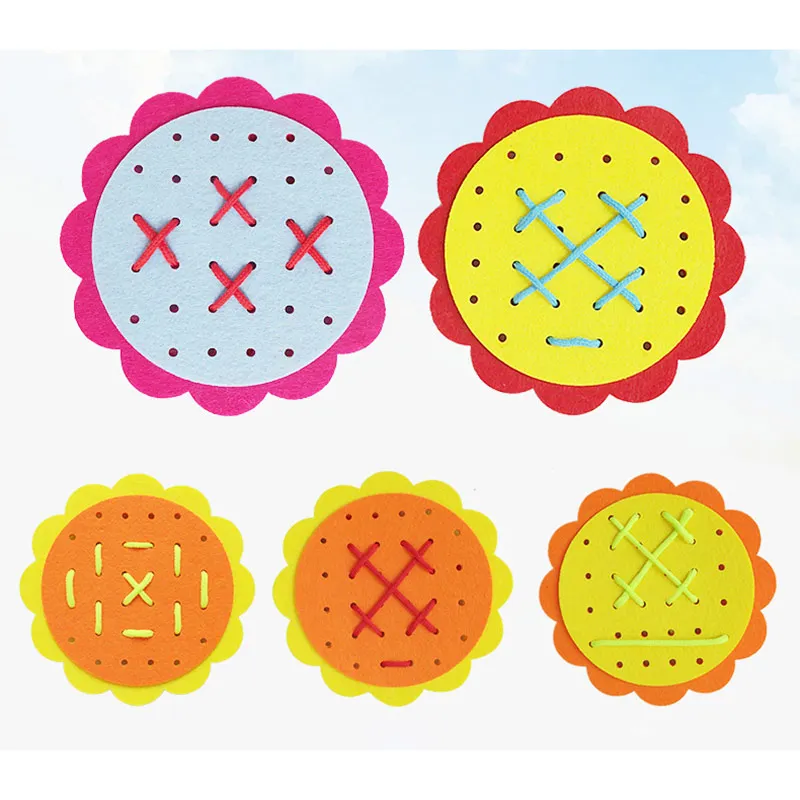 

Kids Learn to Threading Felt Craft Tools For Kindergarten Cultivating The Students' Manipulative Ability For Tie Rope