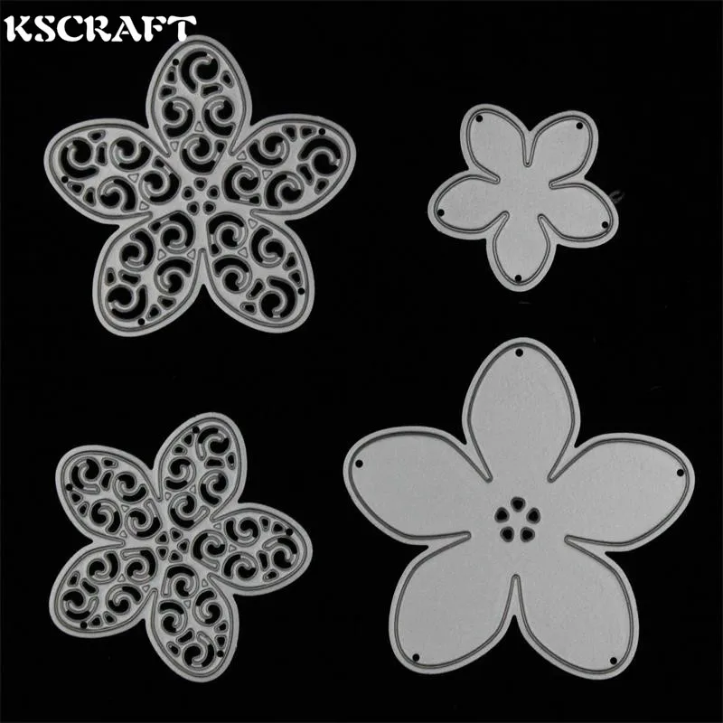 

KSCRAFT Flowers Metal Cutting Dies Stencils for DIY Scrapbooking/photo album Decorative Embossing DIY Paper Cards