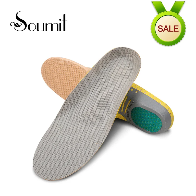 Orthopedic PVC Lightweight Arch Supports Sports Insoles Breathable Deodorant Cushion for Men Women Shoes Insoles Orthotic