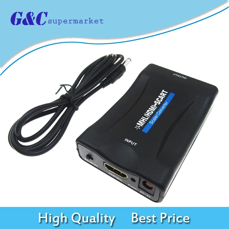 

SCART to HDMI Audio Video Scaler Converter PAL / NTSC for Smartphone TV Lot
