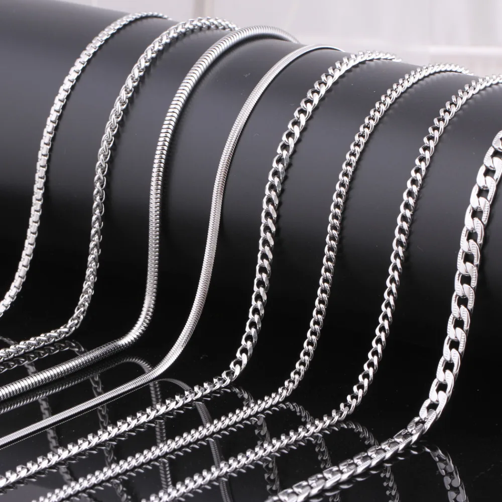 

Fashion Stainless Steel Snake Chain 24inch Wholesale Chain Customized Jewelry Chains Necklace For Men Women