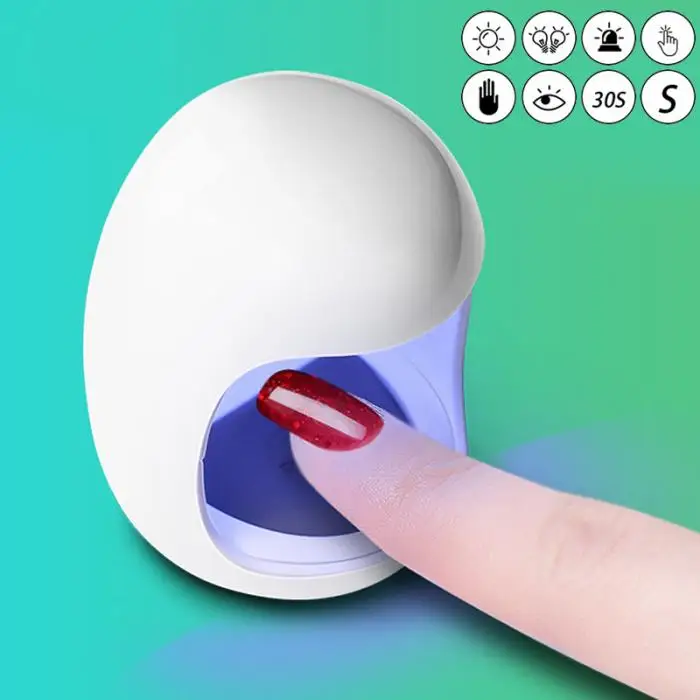 Портативный светодиодный светильник для ногтей мини USB УФ сушка ногтей; уход гель для ногтей отверждения лампа для лака сушилка хорошо WH998