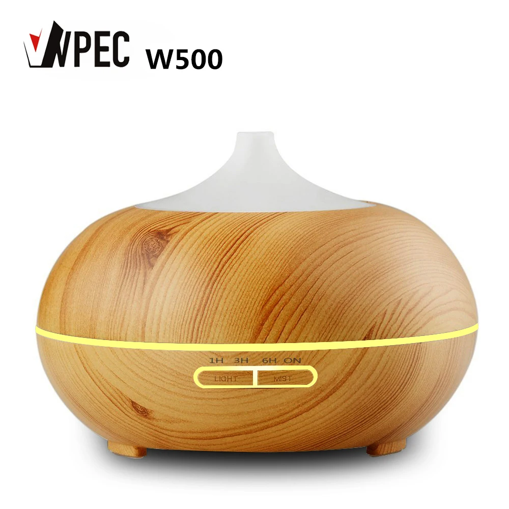 

VVPEC 550ml Ultrasonic Humidifier Oil Diffuser with 7 Colors Light Air Aroma Humidifier Timing LED Light for Office Bedroom