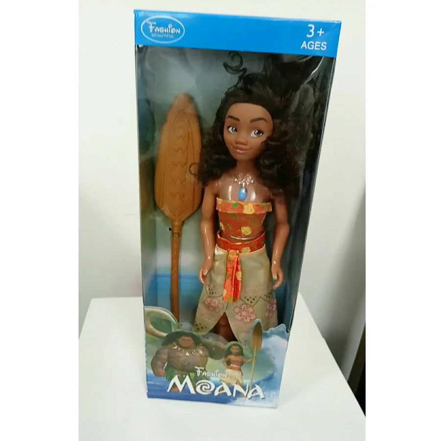 

24cm Princess Moana Doll Kawaii PVC Action Figure Toy Anime Come with Box Kids Gifts