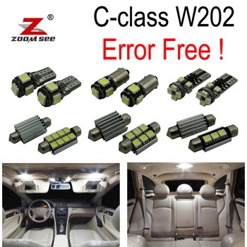 

11pcs Error free Interior LED map dome Light Kit For Mercedes Benz C class W202 C220 C230 C280 C36 AMG (1993-1999)