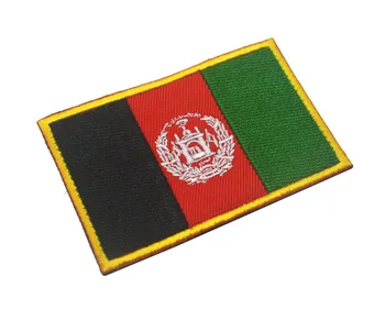 

20pcs Embroidery Afghanistan Flag Patch Hook Middle East Country Badge Combat Brassard Cloth Armband 8*5cm