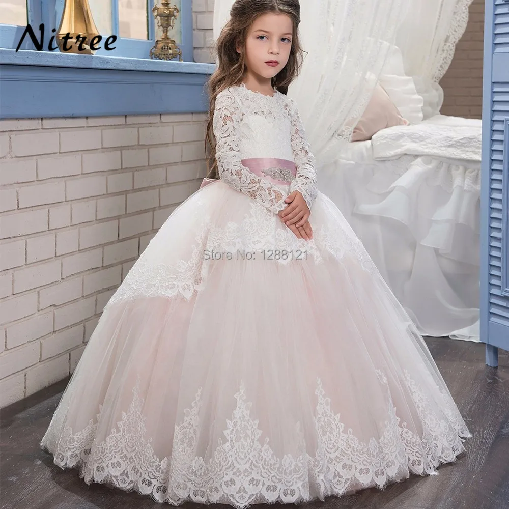 Vestidos de para niña y niña, de flores para bodas, vestidos de baile con banda, vestidos de para niños, vestidos de comunión para niñas, vestidos de desfile 2018|Vestidos floreados