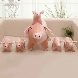 1 шт. 25 см Милая мультяшная свинья плюшевая игрушка Мягкие Пуховые хлопковые животные Мягкая игрушка "поросенок" для детского подарка