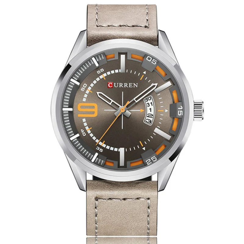 Горячая Мода военные кварцевые мужские часы люксовый бренд CURREN кожа водонепроницаемые мужские наручные часы Relogio Masculino