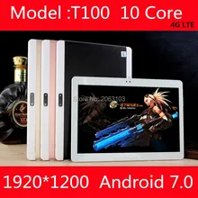Бесплатная доставка G 10 inch планшетный ПК Дека 10 core MTK6797 3 г 4 г GPS Android 7.0 4 ГБ 6 4G b двойной Камера 8.0MP 1920*1200 IPS Экран