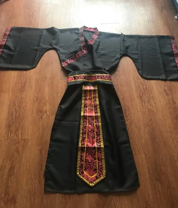 Древний китайский костюм для мужчин, сценический наряд для династии, мужской костюм Hanfu, Атласный халат, китайское традиционное платье для мужчин