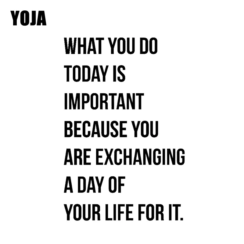 YOJA 35.3CM*52CM Today is important Motivational Quote Decor PVC Fashion Wall Sticker W1-1084 | Дом и сад
