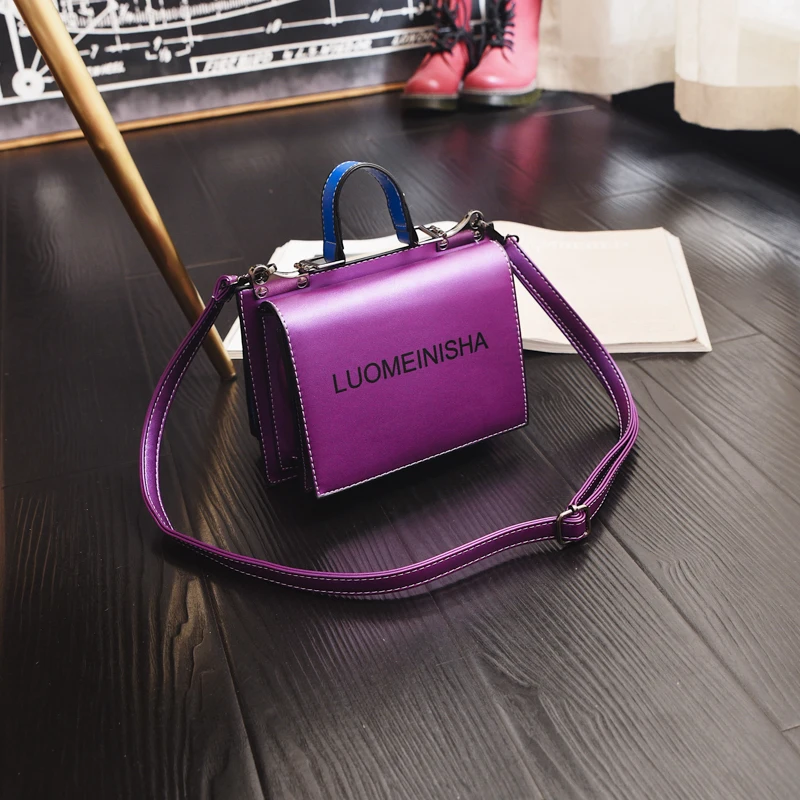 Women Leather Handbag Stitching Female Crossbody Shoulder Bags Ladies Travel Messenger Bag Fashion Bolsa Feminina Tote SS7210 (20)