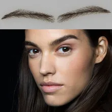 2017 Long lasting Rushed Sobrancelha 004 Free Shipping False Eyebrows With Eyebrow Top Human Hair 100