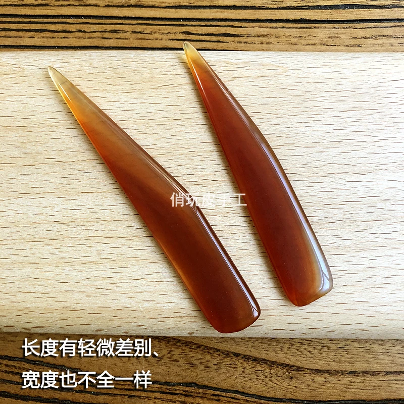 85x15mm 1PC Natural agate to rub leather edge for Scoring Folding Creasing Paper Leather Crafts for Handmade Leather craft Tool
