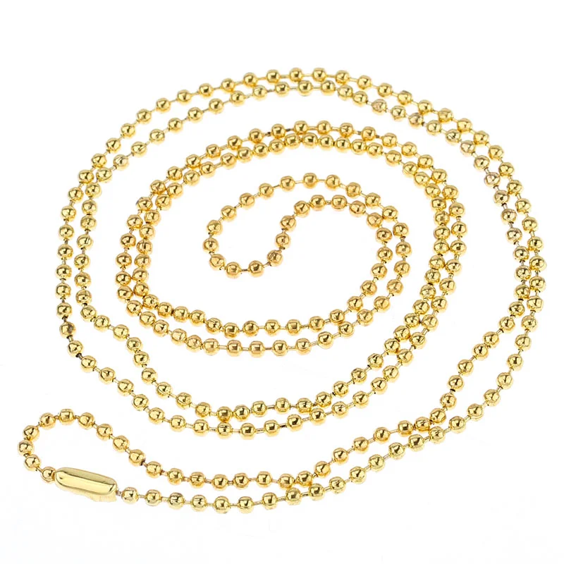 DoreenBeads Ball Chain Necklaces gold color 80cm(31 4/8") long,12PCs