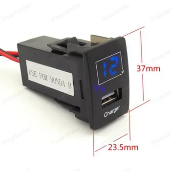 

5V 2.1A USB Interface Socket Car Charger and Voltmeter Use for H/ONDA