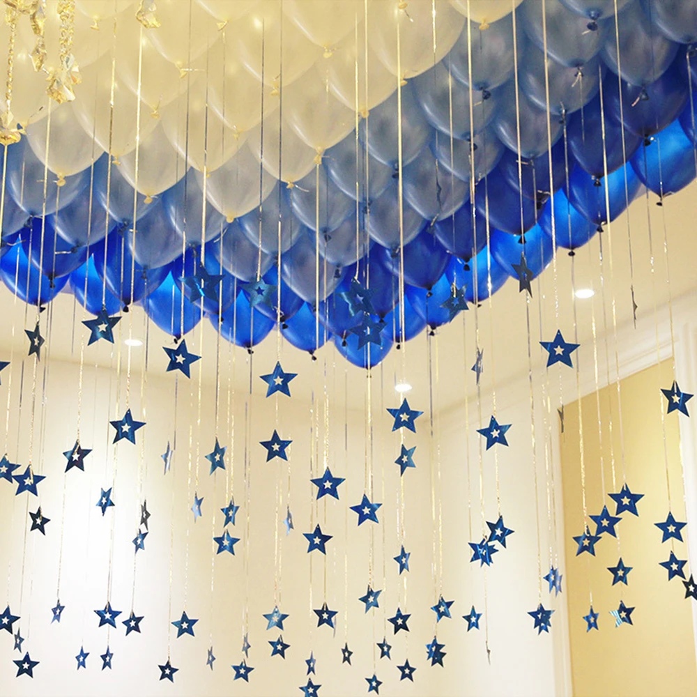 Праздничные принадлежности для свадебной комнаты макет День рождения украшение пятиконечная Звезда блестки подвеска в виде шара лента Набор дропшиппинг