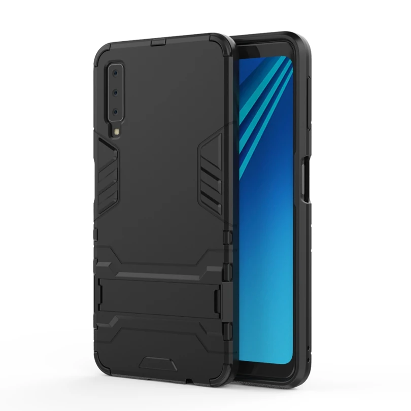 For Samsung Galaxy A7 2018 / A750F A750 Case Shockproof Robot Armor Hybrid Rubber Silicone Cover Slim Hard Back Phone |