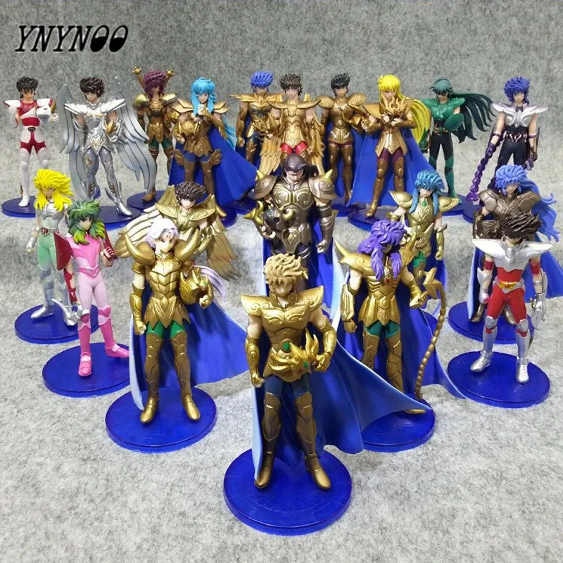 

YNYNOO 20pcs/lot Anime Saints of Seiya Shun The1st To 4th Generation PVC Action Figures Collection Toys Doll Saints Figure Seiya