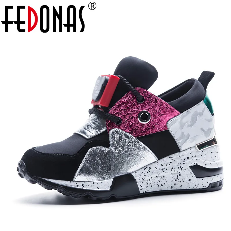

FEDONAS Brand Design Women Genuine Leather Casual Shoes Woman Flats Ladies Sport Breather Sneakers Waterproof Platform Shoes