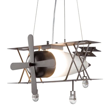 

Children toy modern retro aircraft creative personality restaurant single heads Pendant Lights iron glass lamps clothing ZA ET23