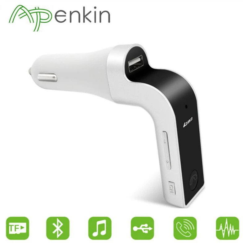 

Arpenkin FM Transmiiter Handsfree Bluetooth Car Kit Wireless Music MP3 Radio Modulator Audio Player LCD Display USB Car Charger