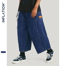 INFLATION Autumn New Hip Hop Mens Jeans Old Style Denim Jeans Pants Hip Hop Baggy Jeans Loose Straight Jeans Pants 93340W