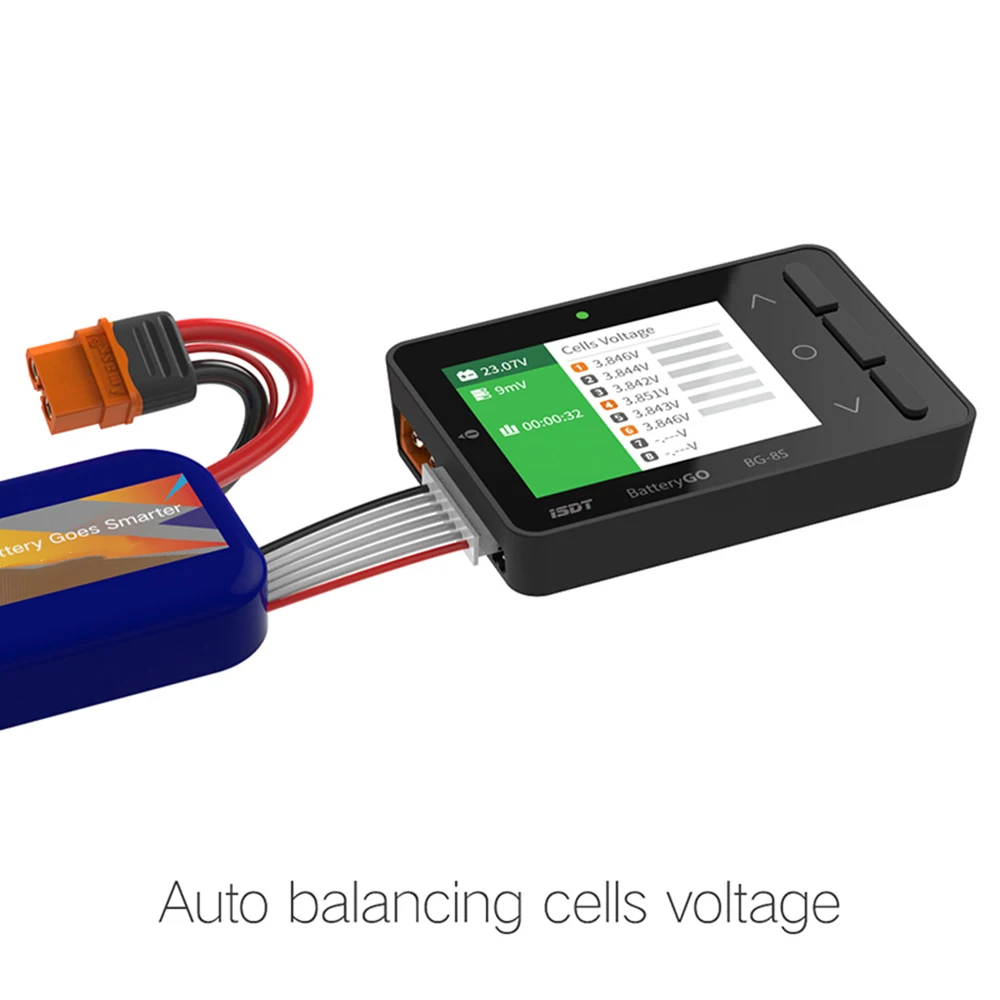 

For ISDT BattGo BG-8S Smart Battery Checker Balancer Receiver Signal Tester Quick Charge Function