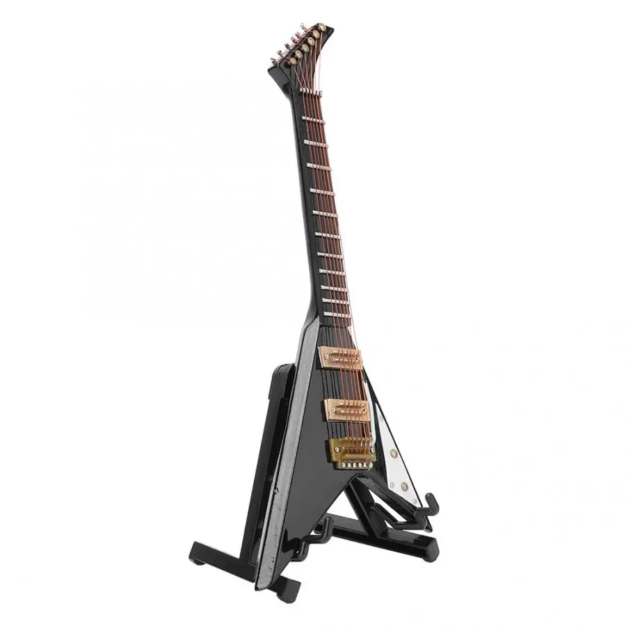 

Home Decoration Accessories Home Decoration 18cm Mini Wooden Electric Guitar Model Musical Instrument Model Gifts Home Decor