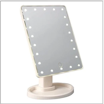 

USB LED makeup mirror with lightdesktop vanity mirror folding mirror touch sense