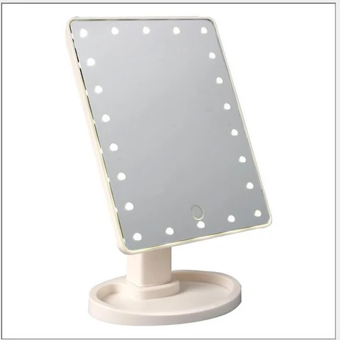 Espelho de Maquiagem com Lightdesktop Vaidade Espelho Dobrável Toque Sentido Usb Led