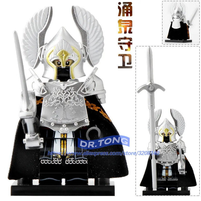 

Single Legoingly Minfig Fountain Guard Action Figure Soldier of Game of Throne Sword Building Blocks Gift Children Toys Xp138