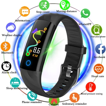 

LIGE 2019 Smart Watch Men Smart bracelet Blood Pressure Heart Rate Monitor Fitness Tracker Waterproof Pedometer Sport Watch+Box