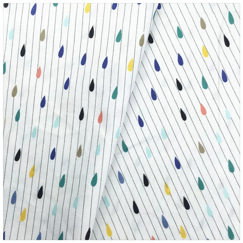 

Colorful Raindrop Cotton Fabric Fat Quaters Tilda Cloth Quilting Scrapbooking Patchwork Fabrics For Diy Sewing Craft Tissue