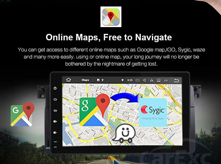 Excellent 9 Inch Android 9.0 Car Radio GPS Player For BMW Old 3 Series E46 M3 316i 318i 320i 323i 325i 330i Navigation CarPlay  WIFI DAB 12