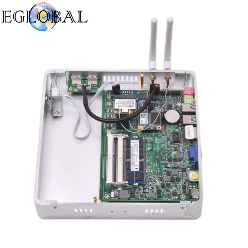 Процессор EGlobal fanless Nuc Core i5 7200U i3 7100U DDR3L памяти Barebone мини ПК Linux Windows10 Minipc настольный мини ПК компьютер