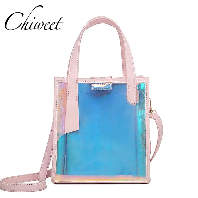 Summer Laser Hologram Transpa Beach Bag Designer Handbag Women Summer Laser Hologram Transpa Beach Bag Designer Handbag Women Clear Jelly Shoulder Messenger Brand Composite