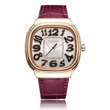 Cagarny Square Quartz Women's Watches Leather Strap Lady Big Wrist Watch Luxury Female Girl Clock Fashion Gift Wristwatch