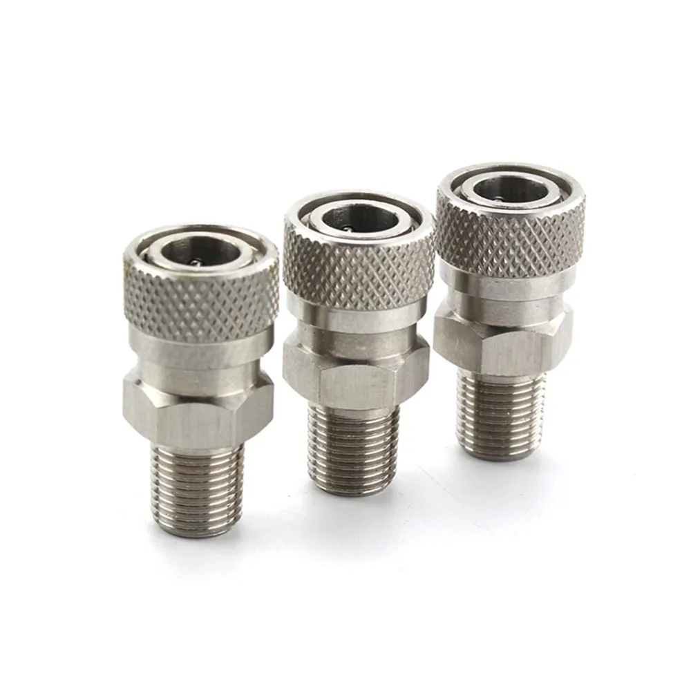 PCP Airforce Пейнтбол 1/8NPT 1/8 BSPP Мужской быстроразъемный 8 мм из нержавеющей стали для