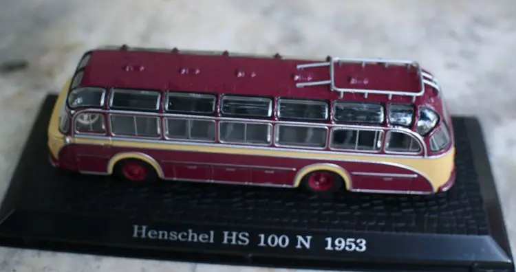 Высокая имитация henschel hs 100N 1953 автобус, 1: 72 модели автомобилей из сплава, металлические литья, Коллекция игрушечных автомобилей